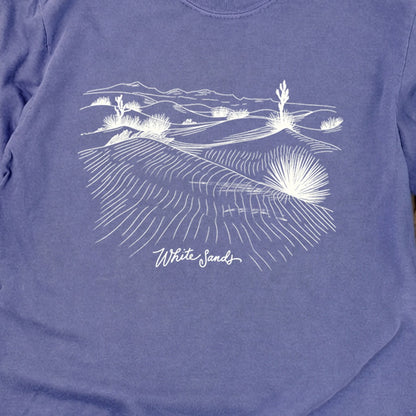 White Sands Line Drawing Cotton Long Sleeve