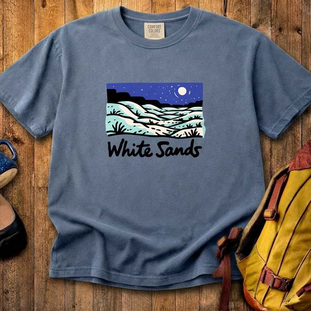 White Sands at Night Cotton T-Shirt