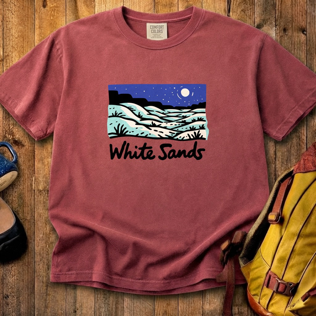 White Sands at Night Cotton T-Shirt