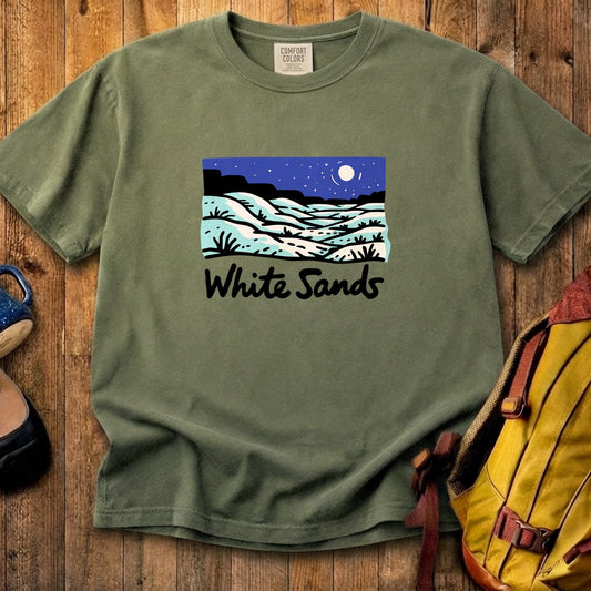 White Sands at Night Cotton T-Shirt