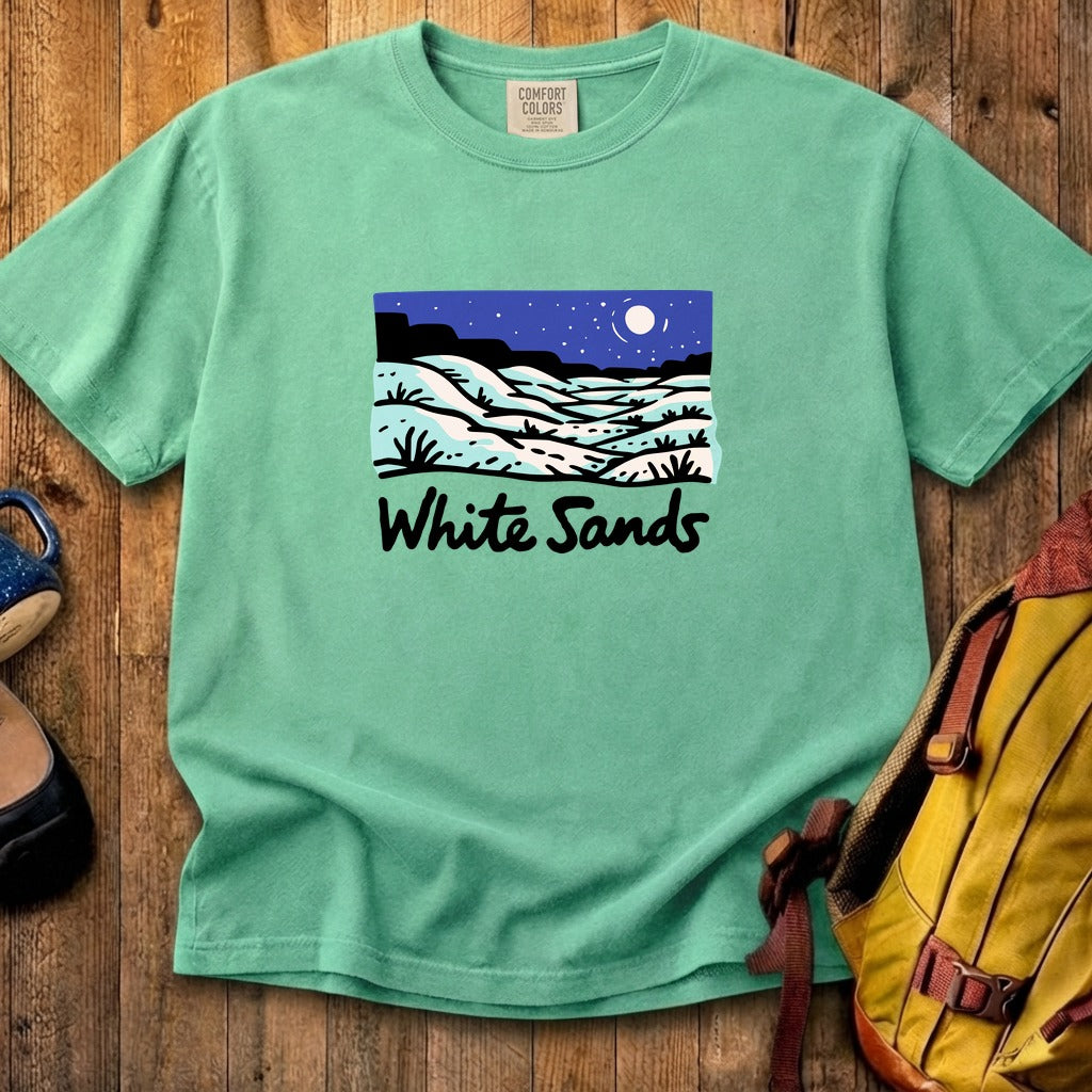 White Sands at Night Cotton T-Shirt