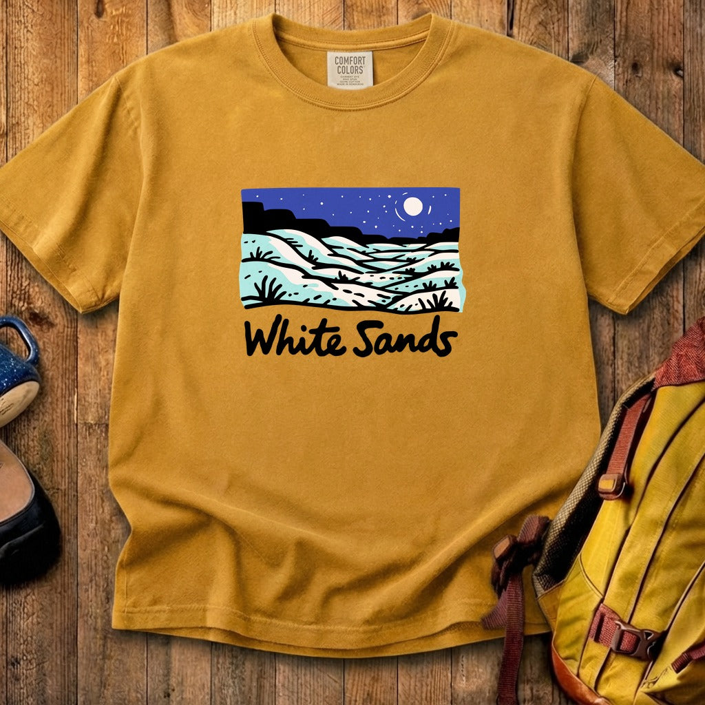 White Sands at Night Cotton T-Shirt