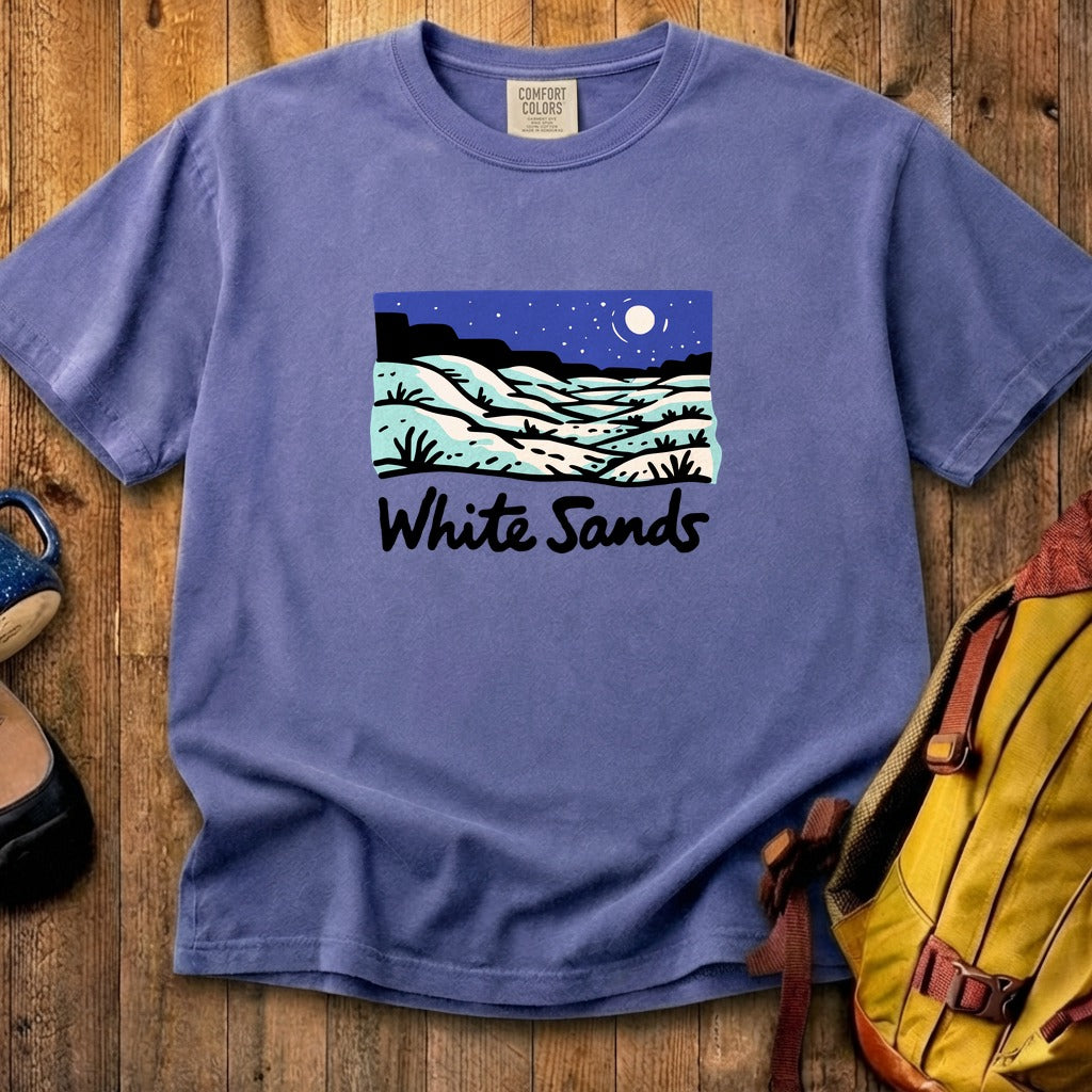 White Sands at Night Cotton T-Shirt