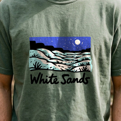 White Sands at Night Cotton T-Shirt