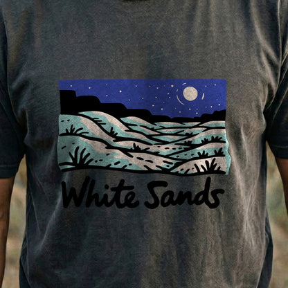 White Sands at Night Cotton T-Shirt