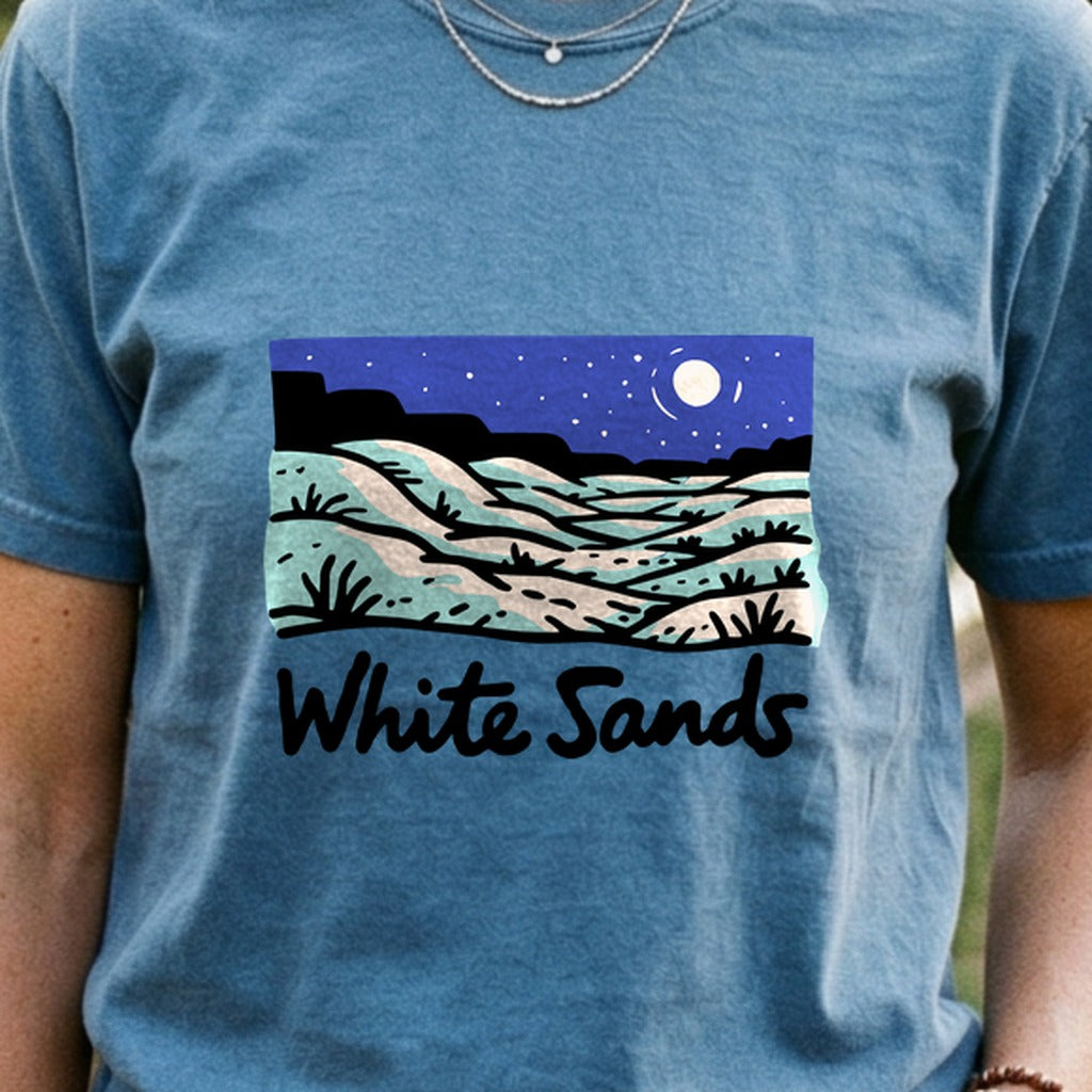 White Sands at Night Cotton T-Shirt