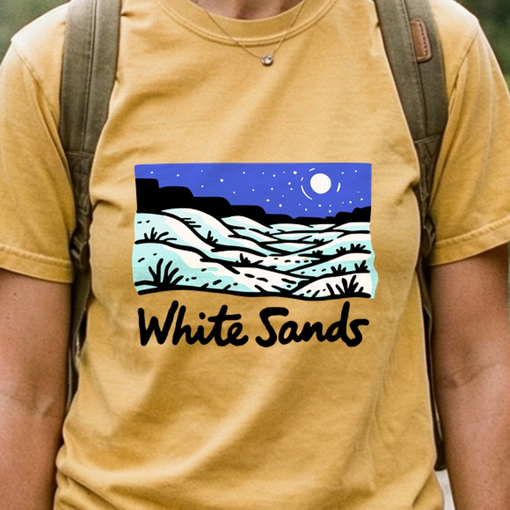 White Sands at Night Cotton T-Shirt