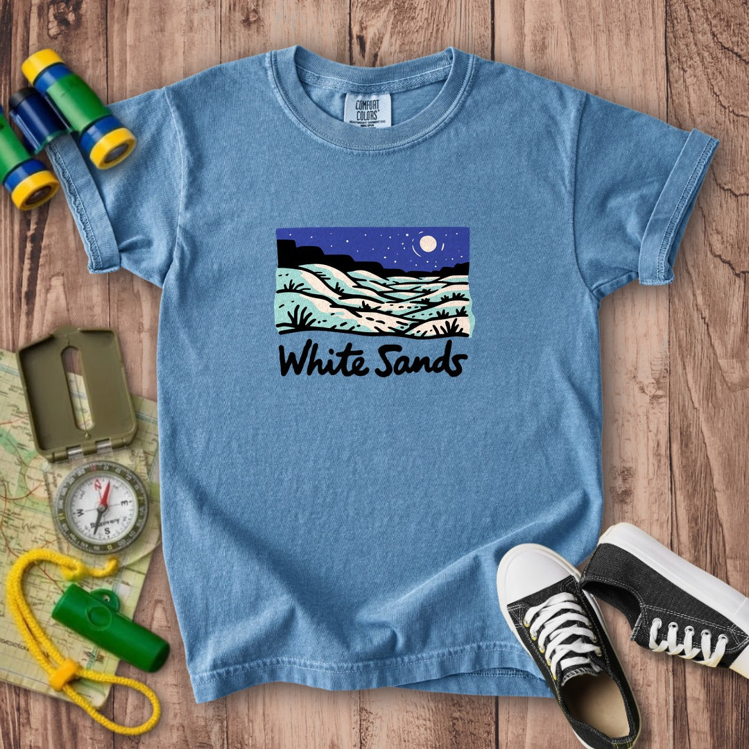 White Sands at Night Kids Cotton T-Shirt