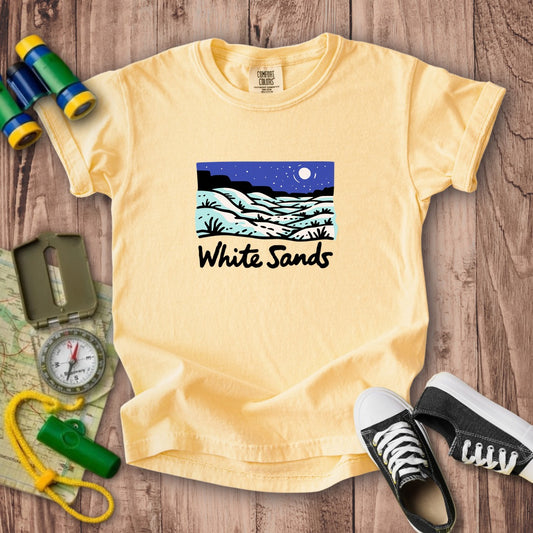White Sands at Night Kids Cotton T-Shirt