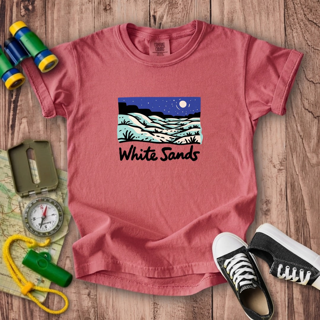 White Sands at Night Kids Cotton T-Shirt