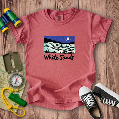 White Sands at Night Kids Cotton T-Shirt