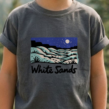 White Sands at Night Kids Cotton T-Shirt