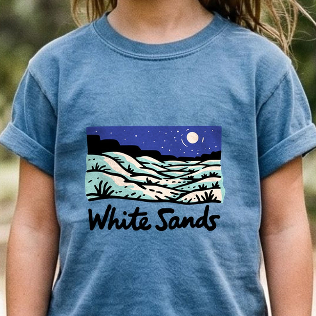 White Sands at Night Kids Cotton T-Shirt