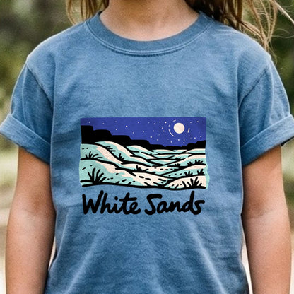 White Sands at Night Kids Cotton T-Shirt