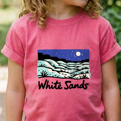 White Sands at Night Kids Cotton T-Shirt