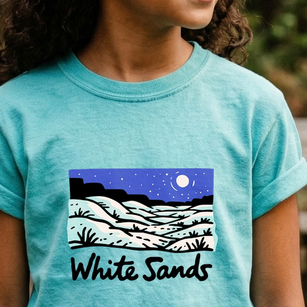 White Sands at Night Kids Cotton T-Shirt
