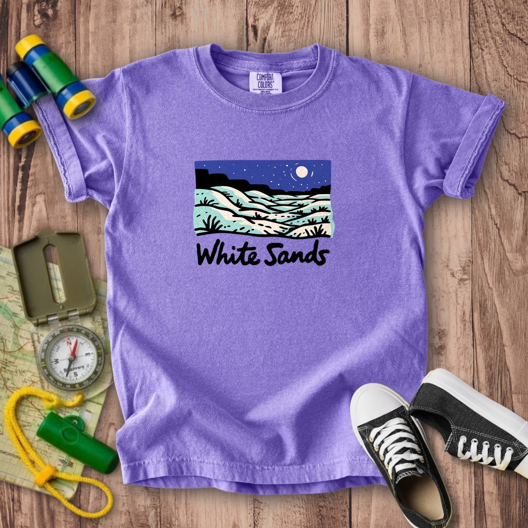 White Sands at Night Kids Cotton T-Shirt