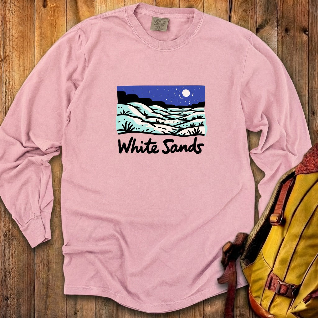 White Sands at Night Cotton Long Sleeve