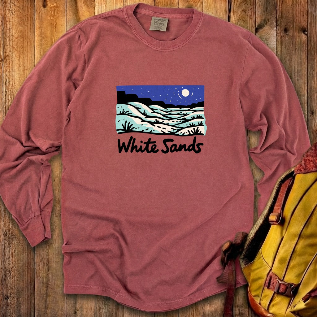 White Sands at Night Cotton Long Sleeve