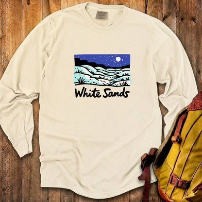 White Sands at Night Cotton Long Sleeve