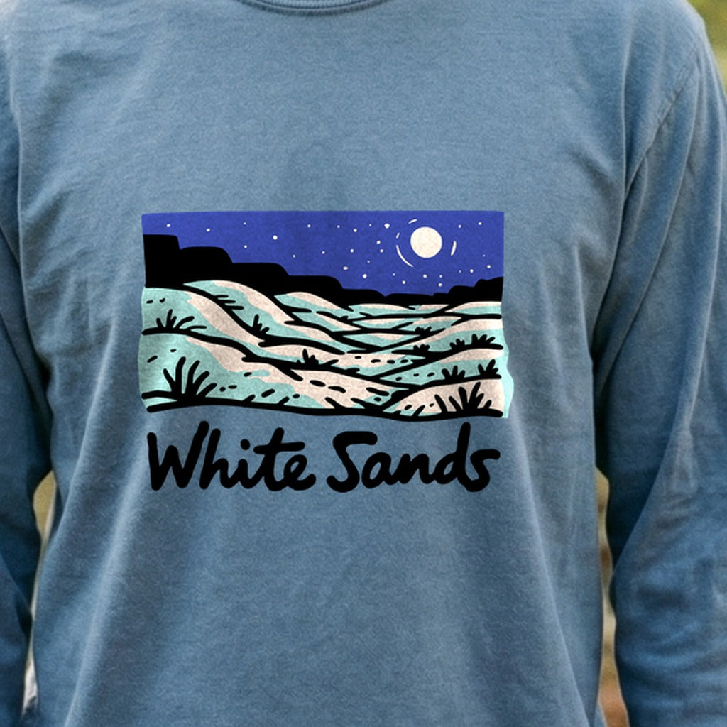 White Sands at Night Cotton Long Sleeve