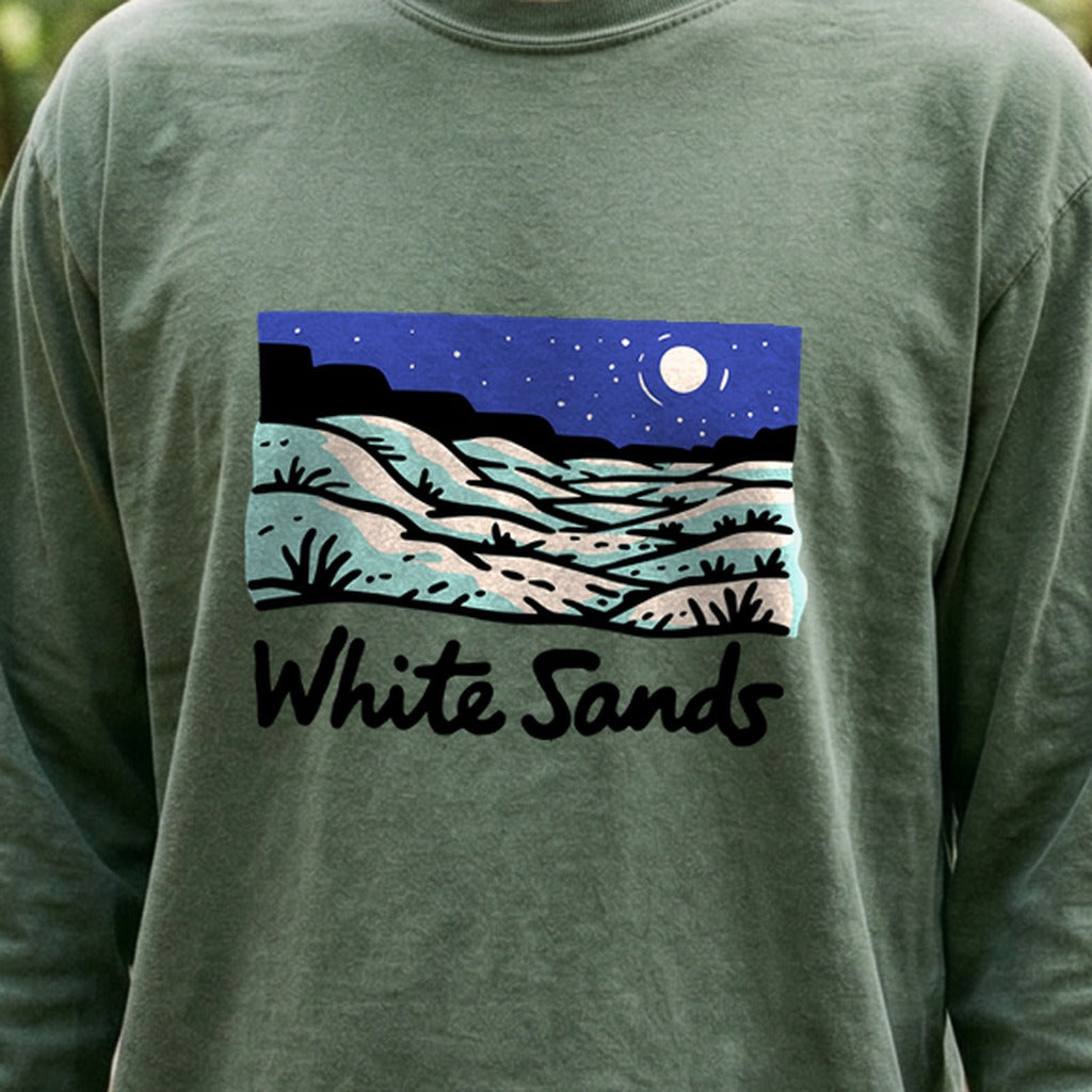 White Sands at Night Cotton Long Sleeve