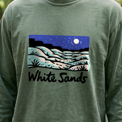 White Sands at Night Cotton Long Sleeve