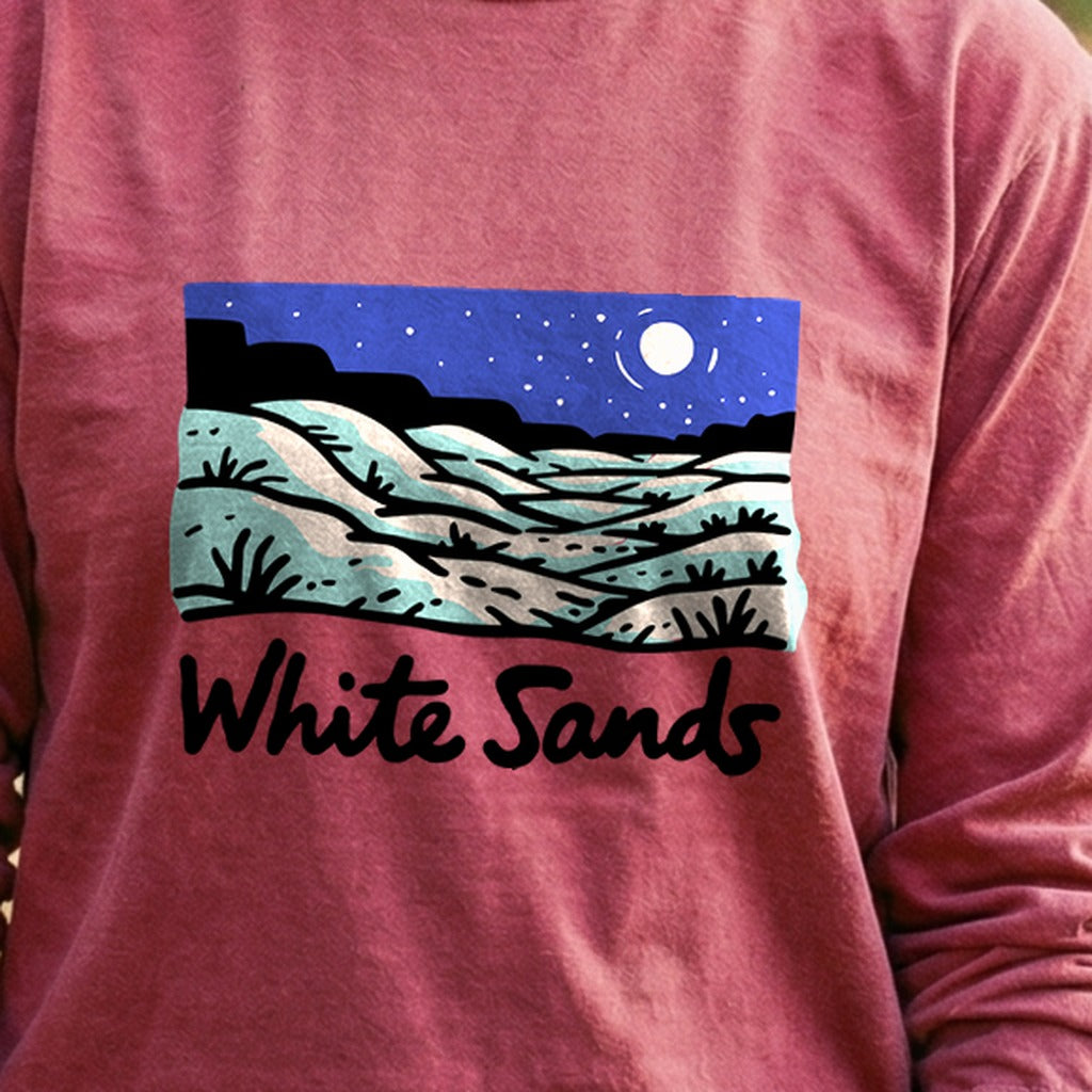White Sands at Night Cotton Long Sleeve