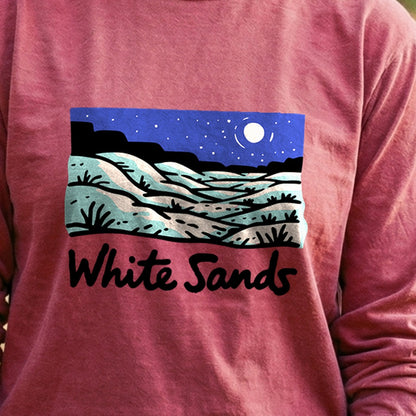 White Sands at Night Cotton Long Sleeve