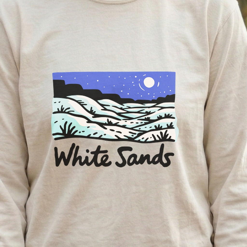 White Sands at Night Cotton Long Sleeve
