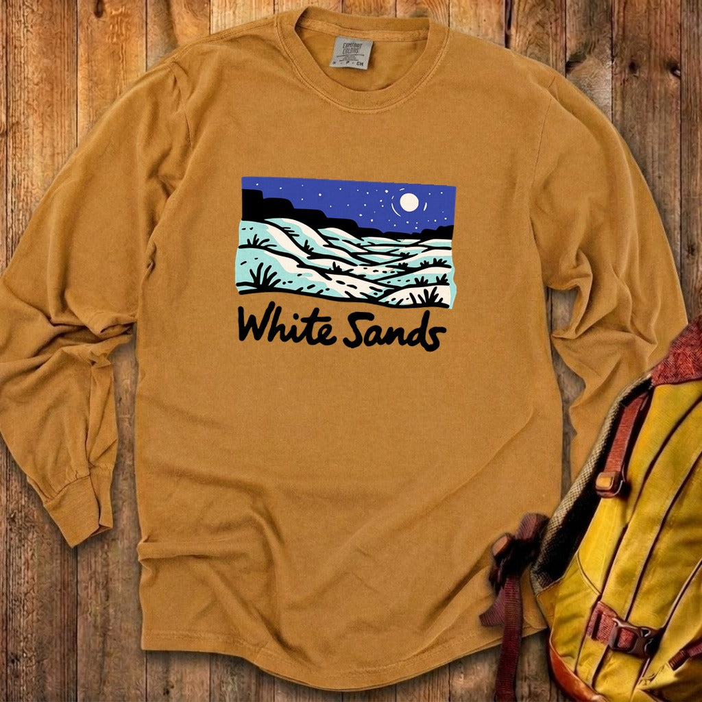 White Sands at Night Cotton Long Sleeve