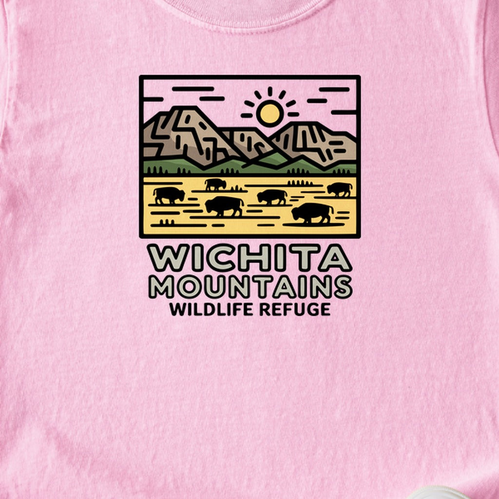 Wichita Mountains Wildlife Refuge Kids Cotton T-Shirt