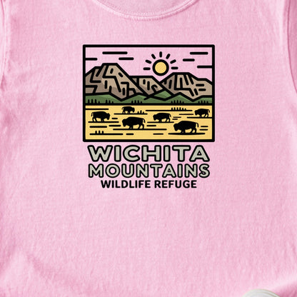 Wichita Mountains Wildlife Refuge Kids Cotton T-Shirt