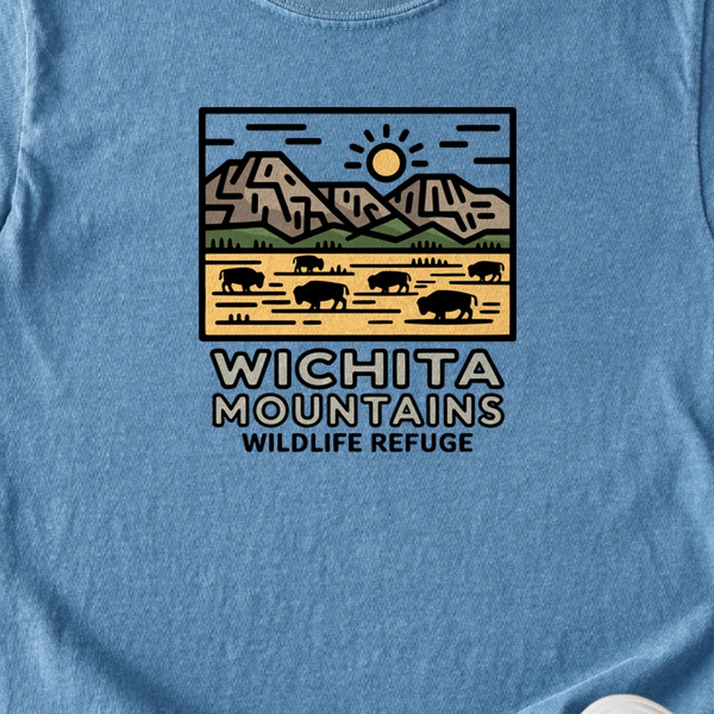 Wichita Mountains Wildlife Refuge Kids Cotton T-Shirt