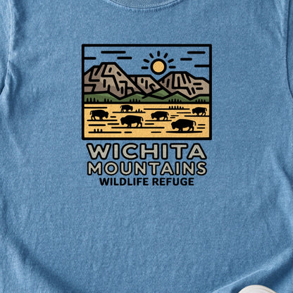 Wichita Mountains Wildlife Refuge Kids Cotton T-Shirt