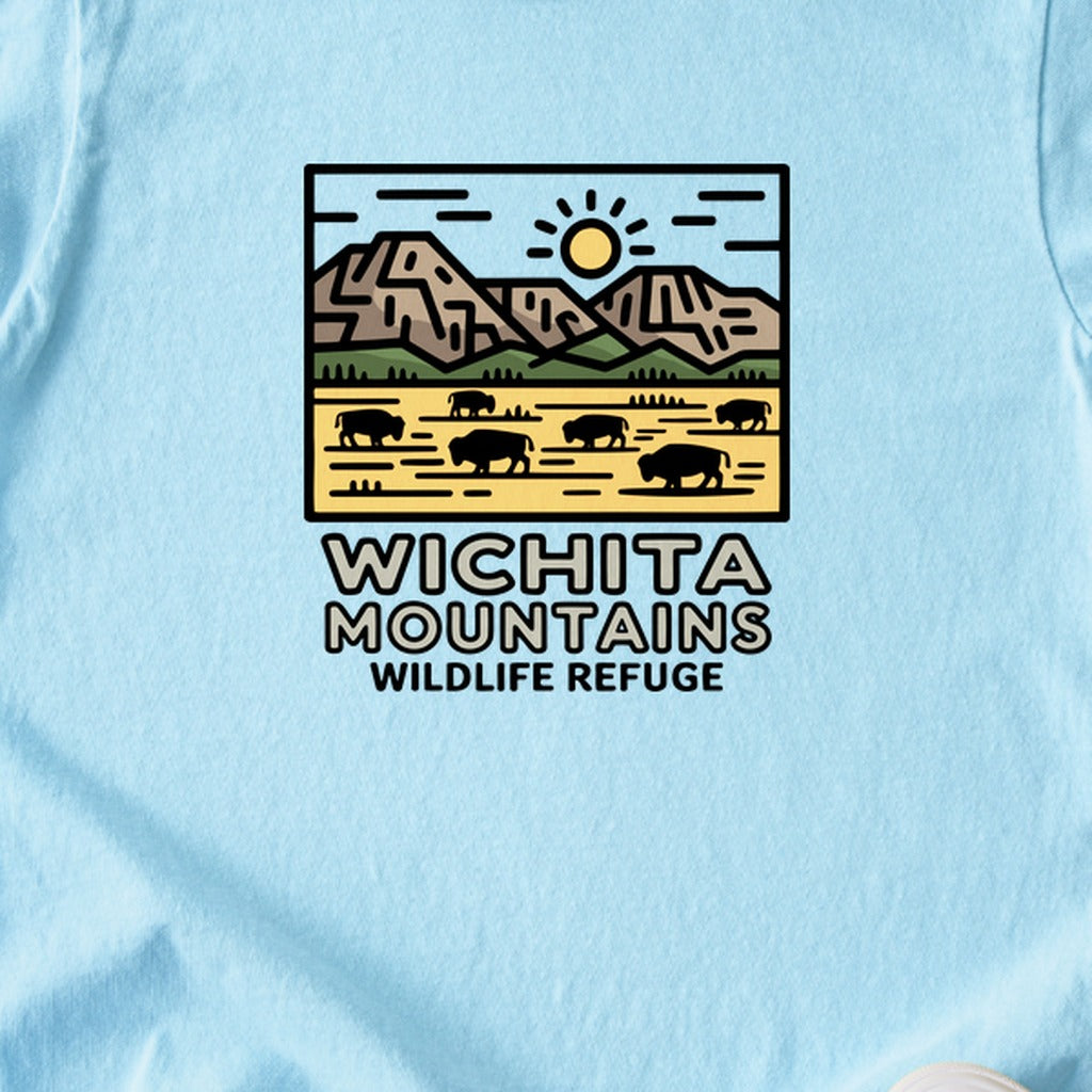 Wichita Mountains Wildlife Refuge Kids Cotton T-Shirt