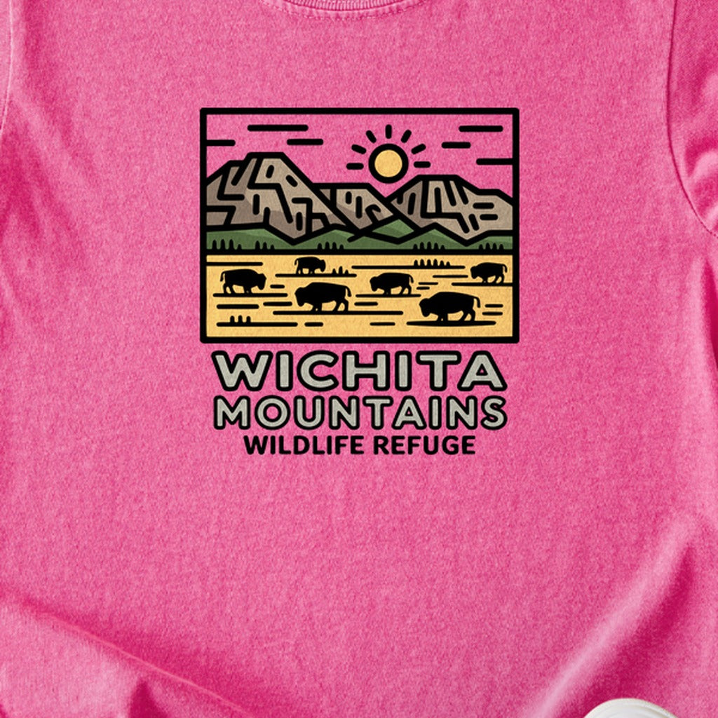 Wichita Mountains Wildlife Refuge Kids Cotton T-Shirt