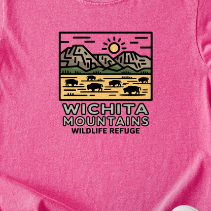 Wichita Mountains Wildlife Refuge Kids Cotton T-Shirt