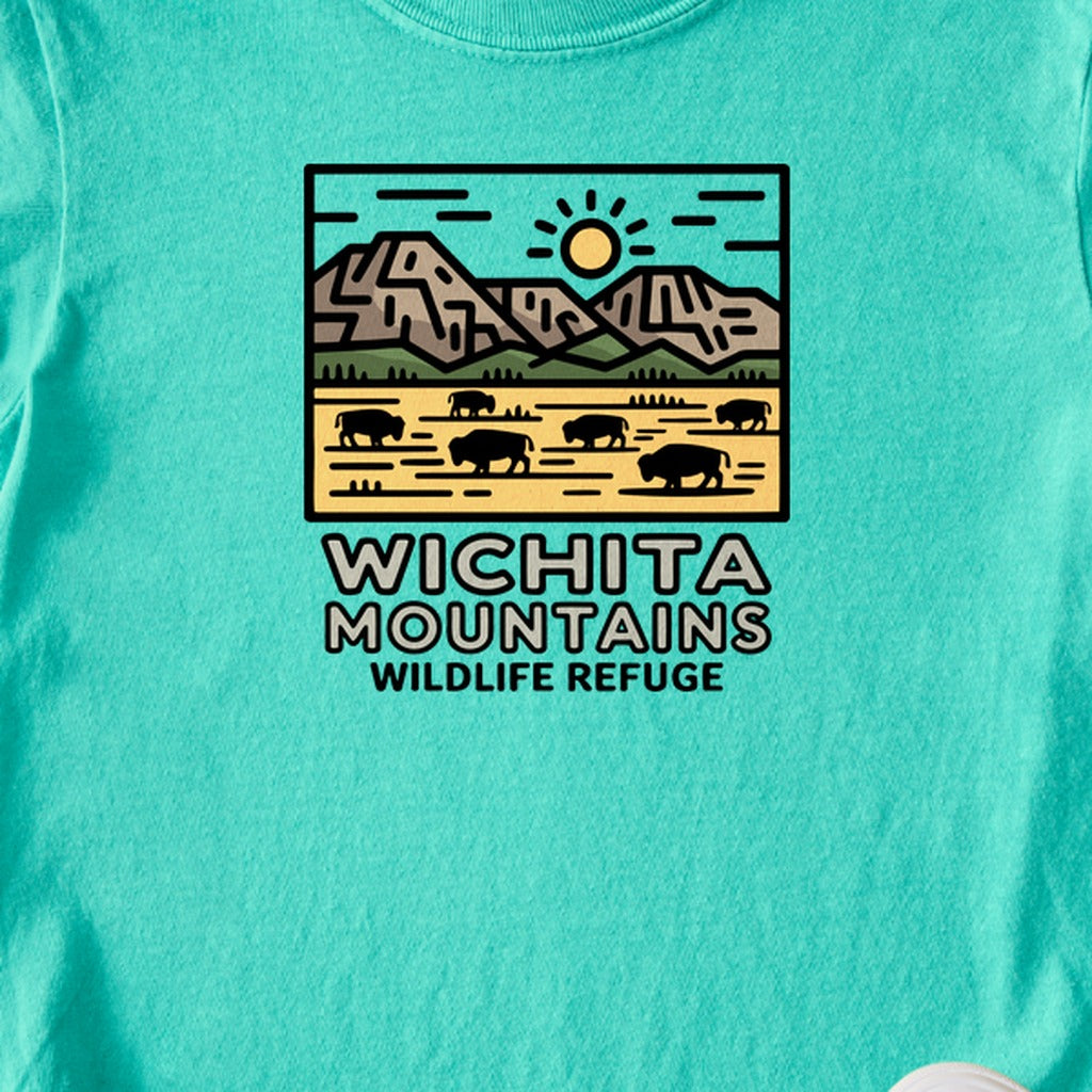 Wichita Mountains Wildlife Refuge Kids Cotton T-Shirt