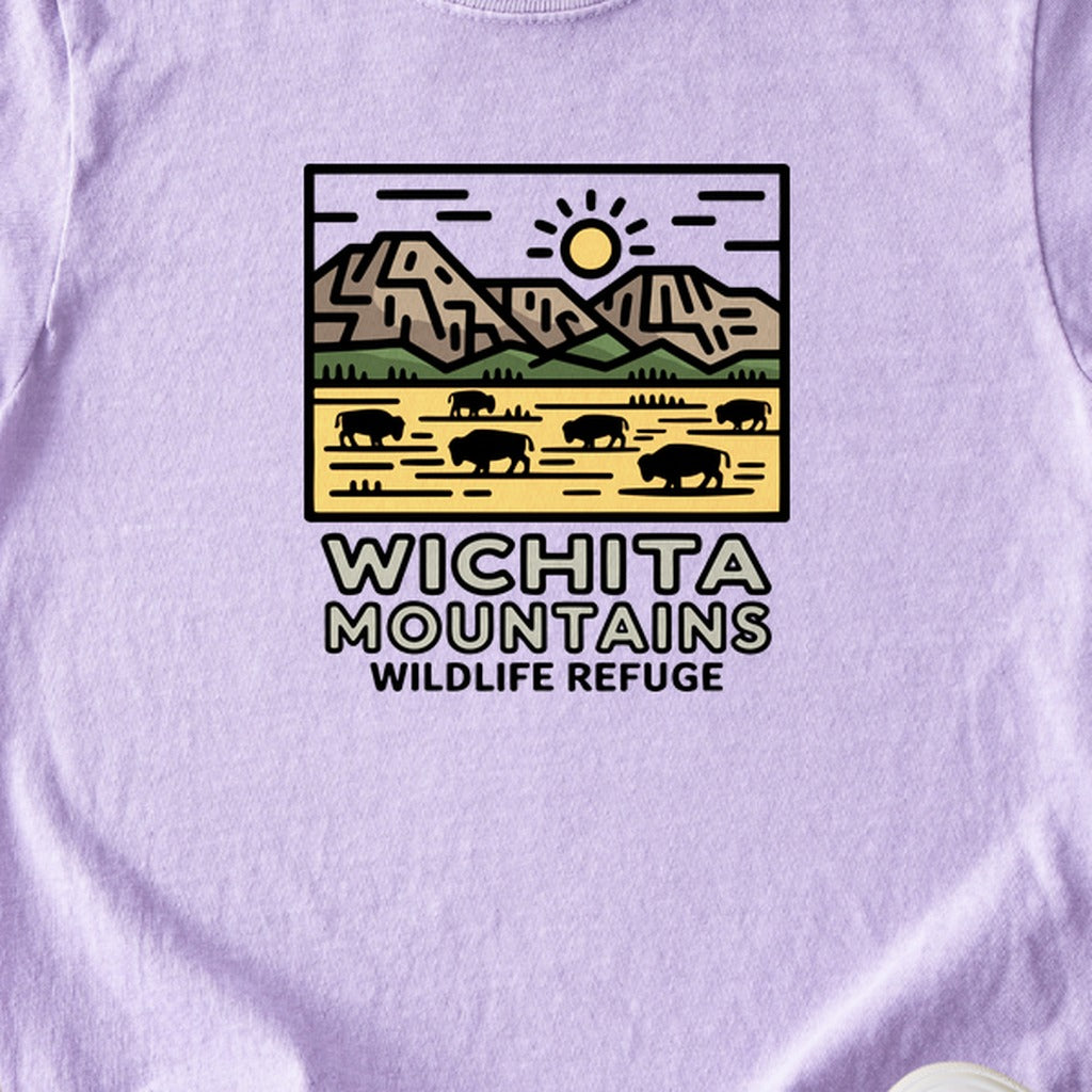 Wichita Mountains Wildlife Refuge Kids Cotton T-Shirt