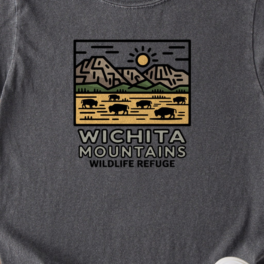 Wichita Mountains Wildlife Refuge Kids Cotton T-Shirt
