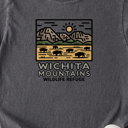 Wichita Mountains Wildlife Refuge Kids Cotton T-Shirt