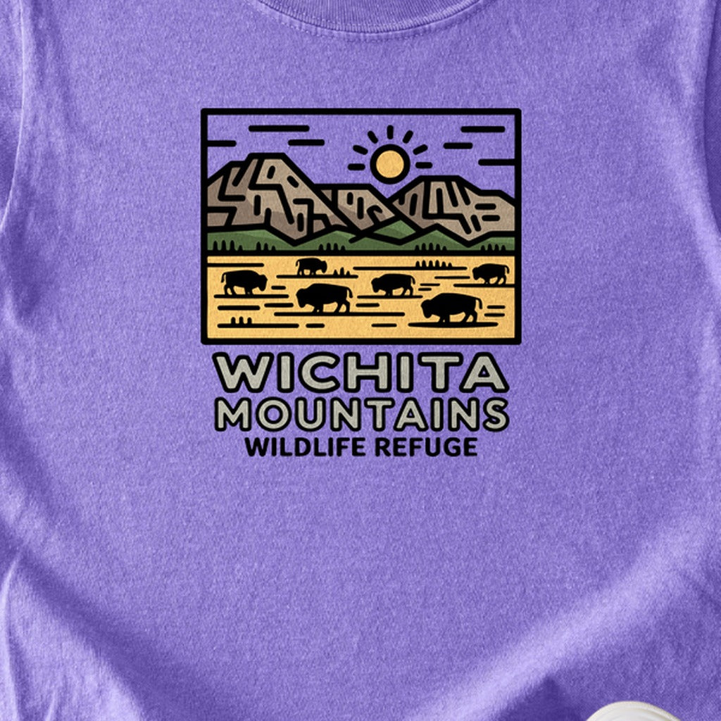 Wichita Mountains Wildlife Refuge Kids Cotton T-Shirt
