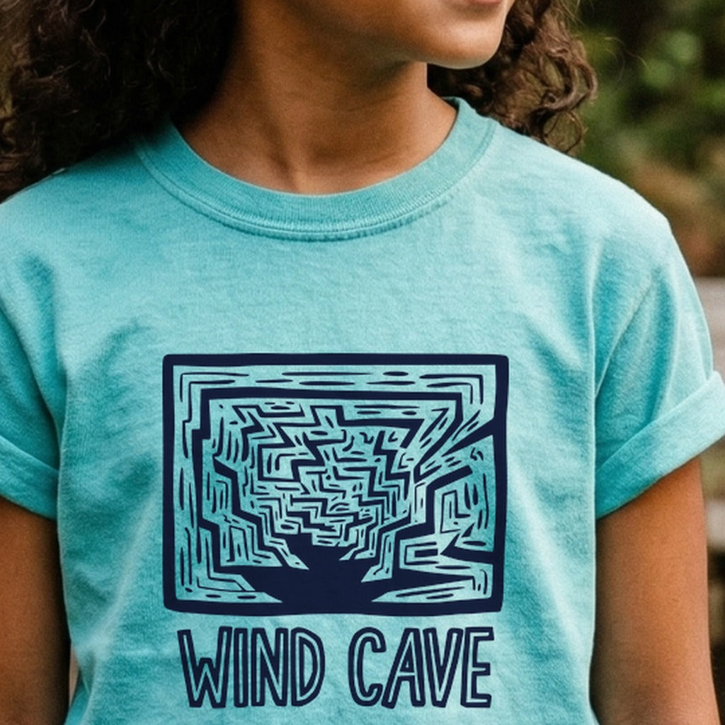 Wind Cave National Park Kids Cotton T-Shirt
