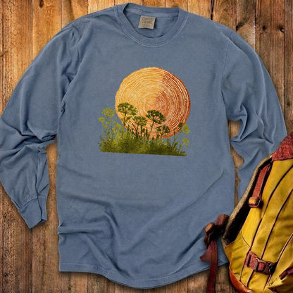Woodcut Flower Meadow Cotton Long Sleeve
