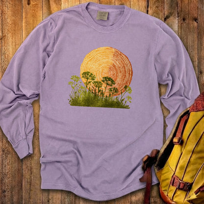 Woodcut Flower Meadow Cotton Long Sleeve