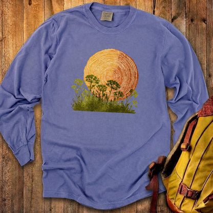 Woodcut Flower Meadow Cotton Long Sleeve