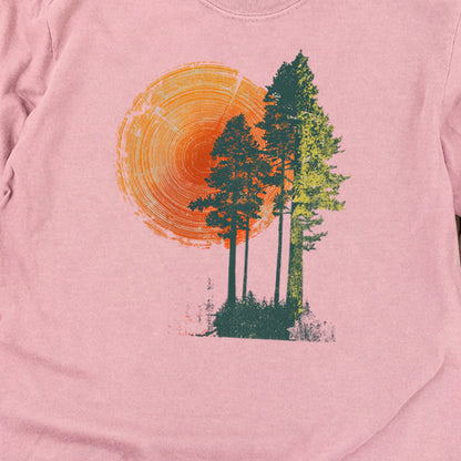 Woodcut Pines Cotton Long Sleeve