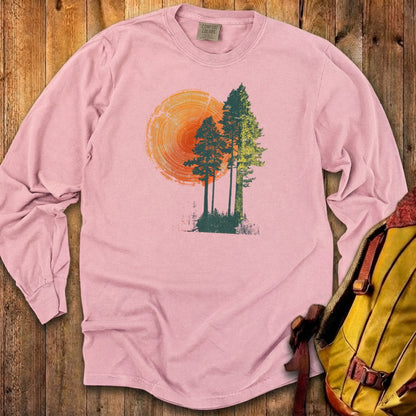 Woodcut Pines Cotton Long Sleeve