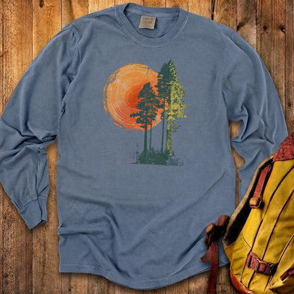 Woodcut Pines Cotton Long Sleeve